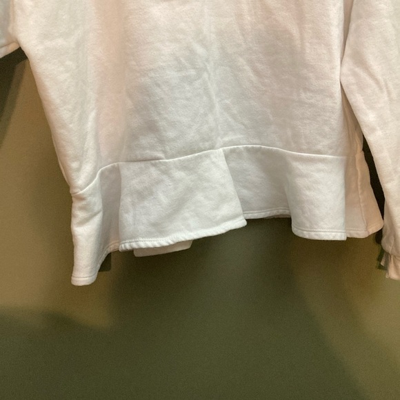 Zara White Crew Neck Crop Sweater - Picture 3 of 5